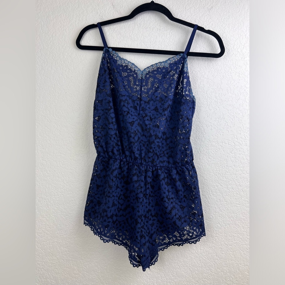 NWT: Victoria's Secret Intimates & Sleepwear Eyelet Lace Navy Blue Romper XS